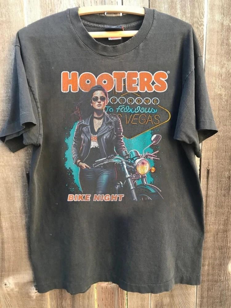 

Reprint Hooters Vegas Bike Night Charcoal Unisex T-Shirt Tops Tee Graphic S-4XL 3XL