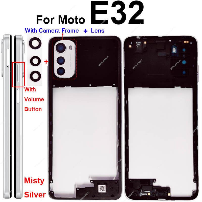 Middle Frame Cover For Motorola MOTO E22 E22i E32 E32S Middle Housing with Lens Frame Parts