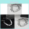 Minimalist Stainless Steel Pearlstyle Bracelet For Women And Men Gift Ideas