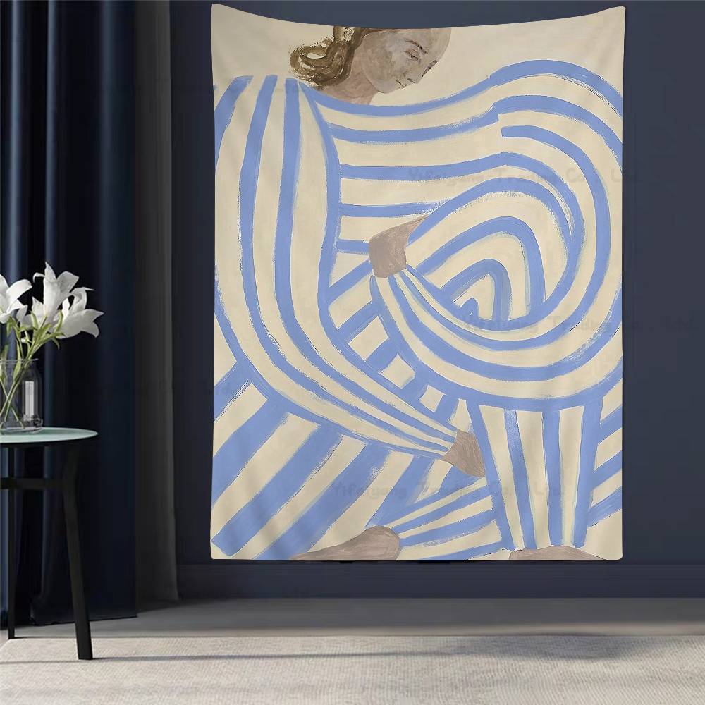 Abstract Figure Lines Stripe Girl Colorful Tapestry Cheap Hippie Wall Hanging Bohemian Tapestries Mandala Wall Hanging Sheets
