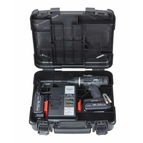 Panasonic Rechargeable Multi-Impact Driver 18V 5.0Ah Battery Pack x 2/Charger/Case Included Dual (14.4V/18V Compatible) Drill Driver IP56 EZ75A9LJ2G-B