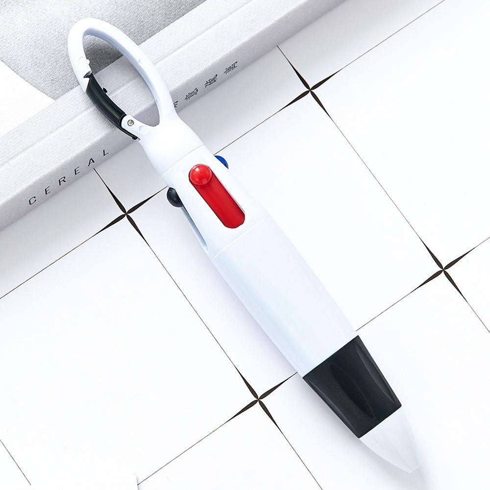 1pcs Press Type Carabiner Buckle Pen Plastic Neutral Pen Portable Ballpoint Pen  Students чёрный