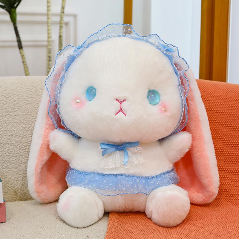 

Милый и забавный рюкзак Лолита с кроликом, японский стиль JK, девичье сердце, милая маленькая плюшевая сумка с кроликом, подарок 20cm