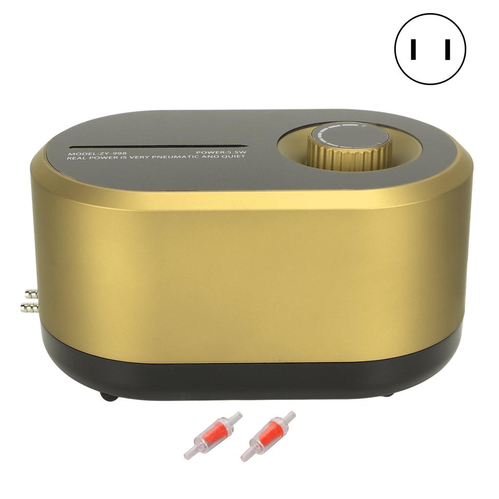 Aquarium Air Pump Ultra Quiet Operation Fish Tank Aerator for Aquarium Fish Tank Accessories Gold