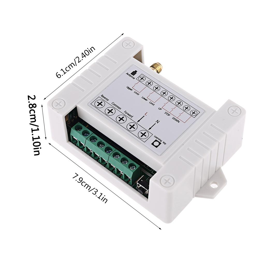RF Remote DC12V/24V/36/48V 3 Channel Universal Remote Control for Garage Door Motor Relay Receiver and Transmitter