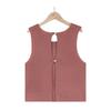 Spring and Summer Women's Vest Fashion Solid Color Camisole Tank Tops Knitted Button Down Tops Undershirt