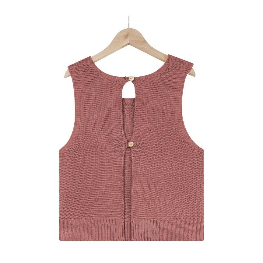 Spring and Summer Women's Vest Fashion Solid Color Camisole Tank Tops Knitted Button Down Tops Undershirt