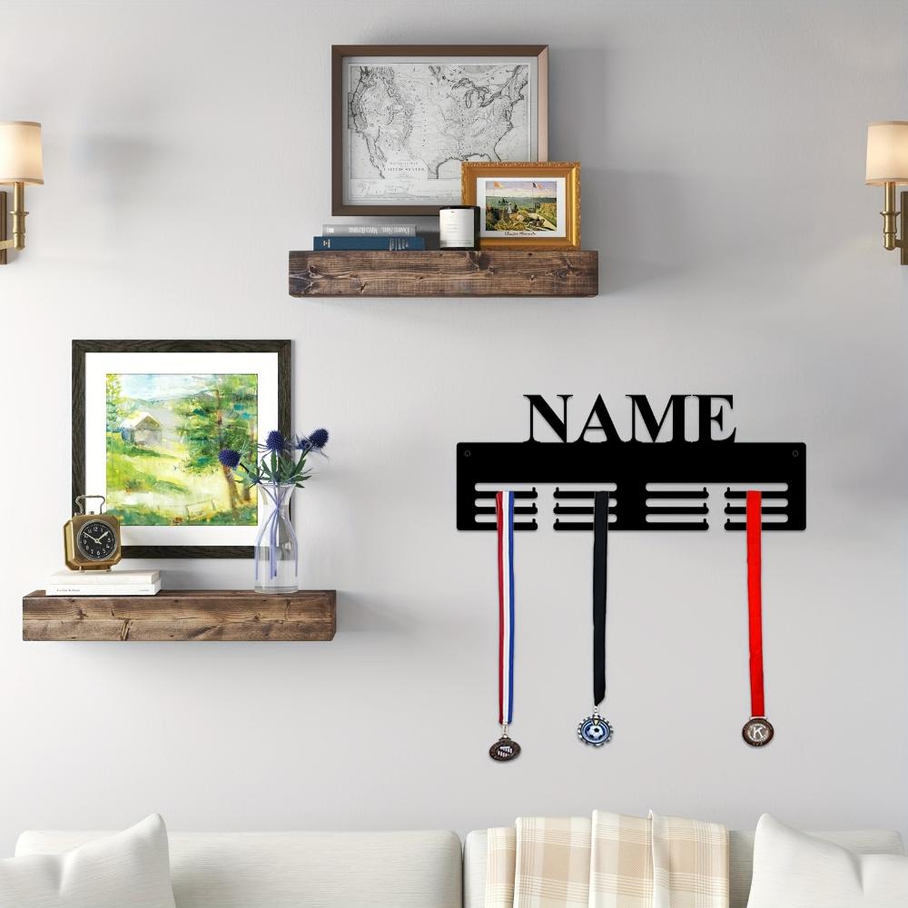 Benutzerdefinierter Metallmedaillenhalter Wandhalter Display Personalisierter Namens-Auszeichnungshaken für Zuhause Schlafzimmer Thanksgiving Dekor