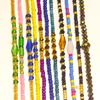 Verstellbare 50 Zoll Handgefertigte Afrikanische Kristallperlen auf Baumwollband zum Binden Bauchkette Böhmische Anhänger Erhältlich Körperschmuck