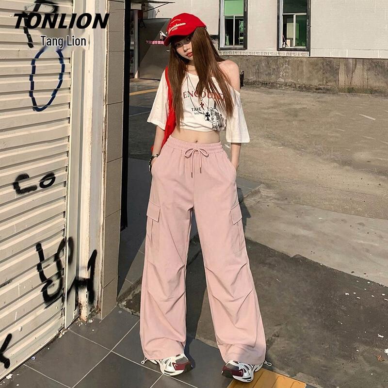 TonLion Women's Cooling Straight Leg High-Waist Cargo Pants