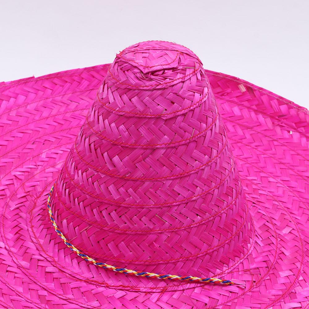 Halloween Mexican Party Hat Colorful Wide Brim Beach Hat Summer Straw Hats  Women