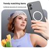 Magnetic Iron Ring Phone Case for HONOR X7e Matte Soft TPU Shockproof Cover