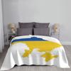 Flag Of Ukraine Blankets Soft Warm Flannel Throw Blanket Bedspread for Bed Living room Picnic Travel Home Couch