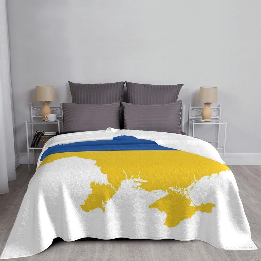 Flag Of Ukraine Blankets Soft Warm Flannel Throw Blanket Bedspread for Bed Living room Picnic Travel Home Couch