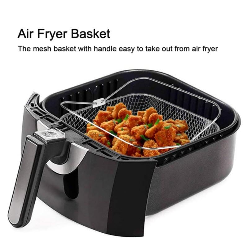 Stainless Steel Frying Basket Steaming Basket Convenient Cooking Tools Air Fryer Accessories for Air Fryers