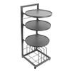 Under Cabinet Pot     4 Tier Carbon Steel Under Sink Pan Storage Rack for Fruits Vegetables Seasonings