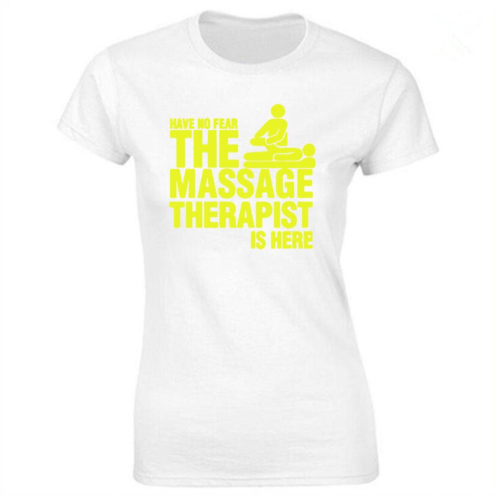 Massage Therapist Print Cotton Casual Tshirt Women Funny T Shirt for Lady Streetwear Regular Top Tee