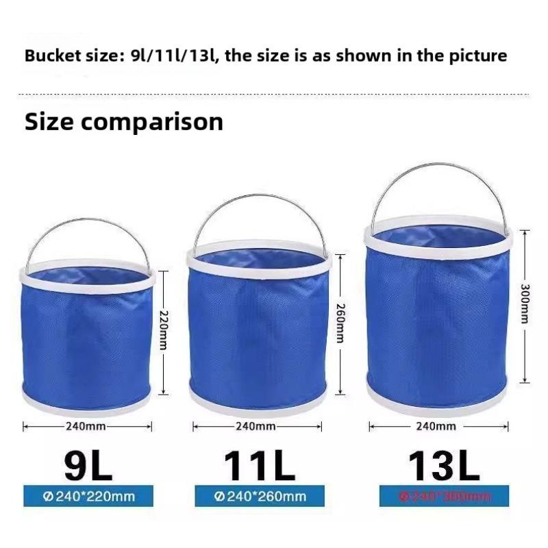 9/11/13L Car Folding Bucket Oxford Cloth Car Washing Buckets Portable Folding Bucket Multifunctional Waterproof