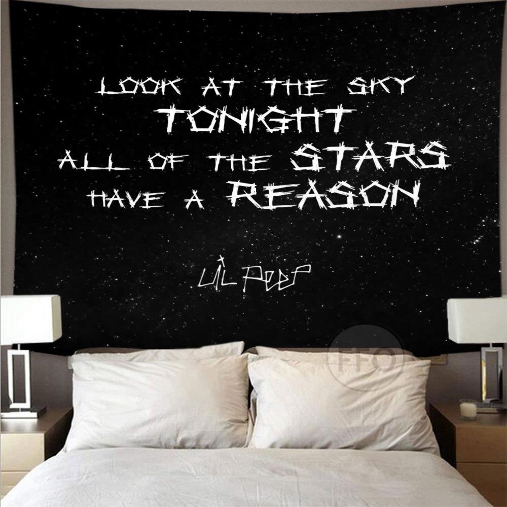 

Настенный гобелен с изображением хип-хопа рэпера Гобелены Lil Peep Гобелены с музыкальным альбомом Макраме Эстетическое украшение комнаты Брошь Скатерть 29x37in 74x94cm