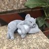 Lightweight Resin Kitten Loss Memorial Figurine Kitten Statues For Outdoor Garden Emotional Remembrance Decoration