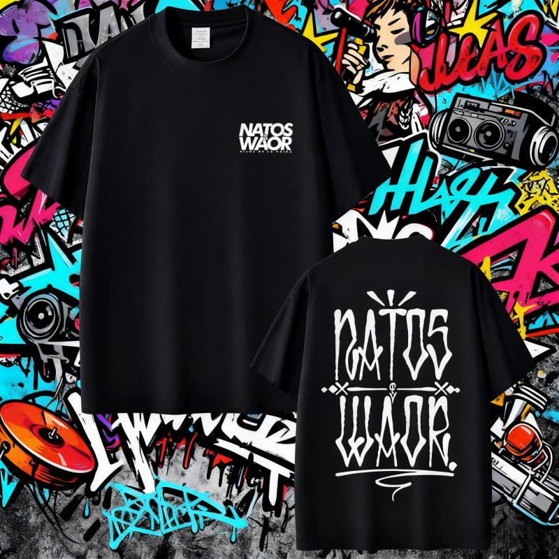 2025 Summer Rapper NATOS WAOR New Album Tshirt Unisex Women Hip Hop Fashion Vintage Short Sleeve 100 Pure Cotton Printed Tshirt
