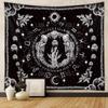 Psychedelic Black Skeleton Tapestry Gothic Wall Rug Wall Hanging Blanket  Home Decoration