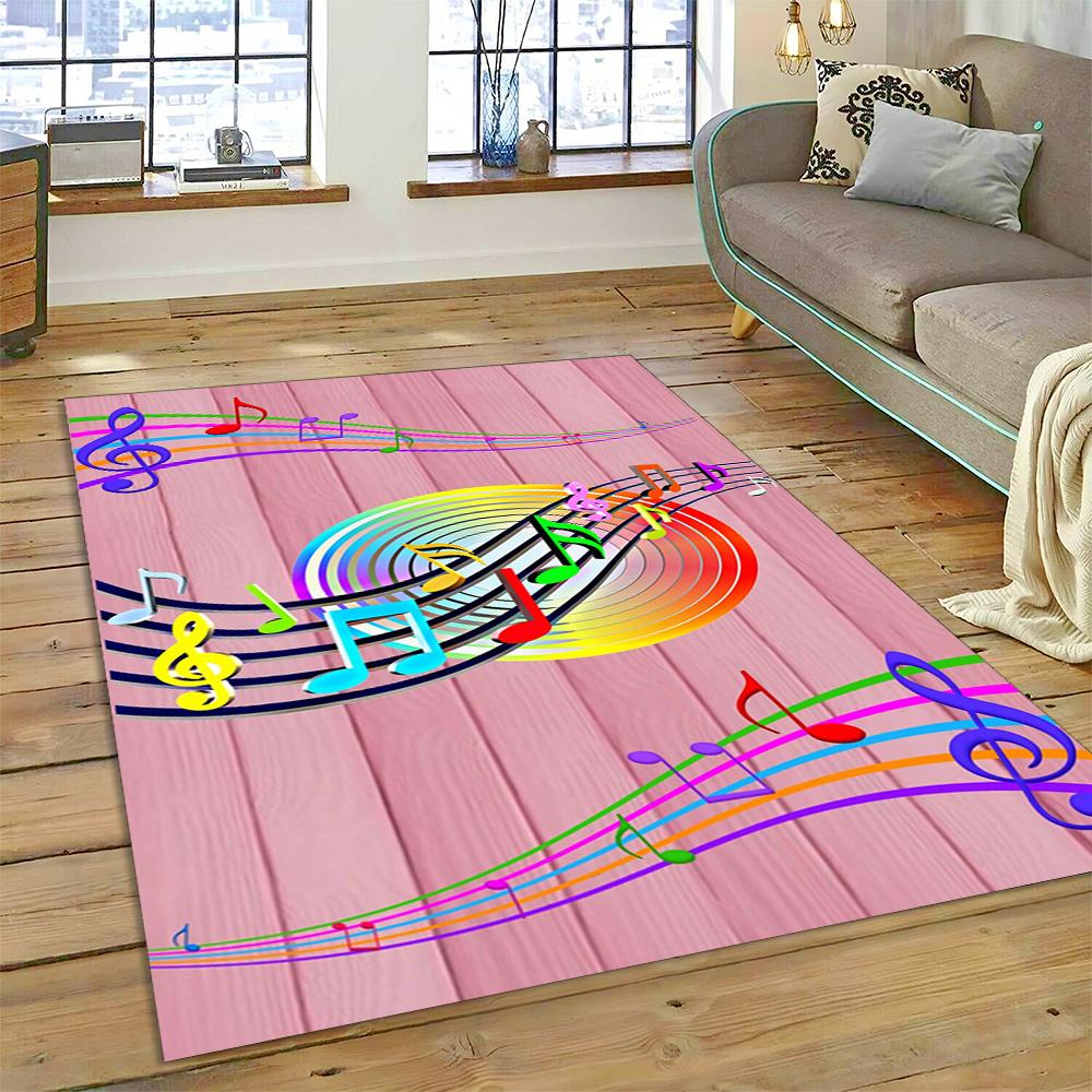 3D Creative Musical Note Piano Art Carpet Rug for Home Living Room Bedroom Sofa Doormat Decor,Child Area Rug Non-slip Floor Mat