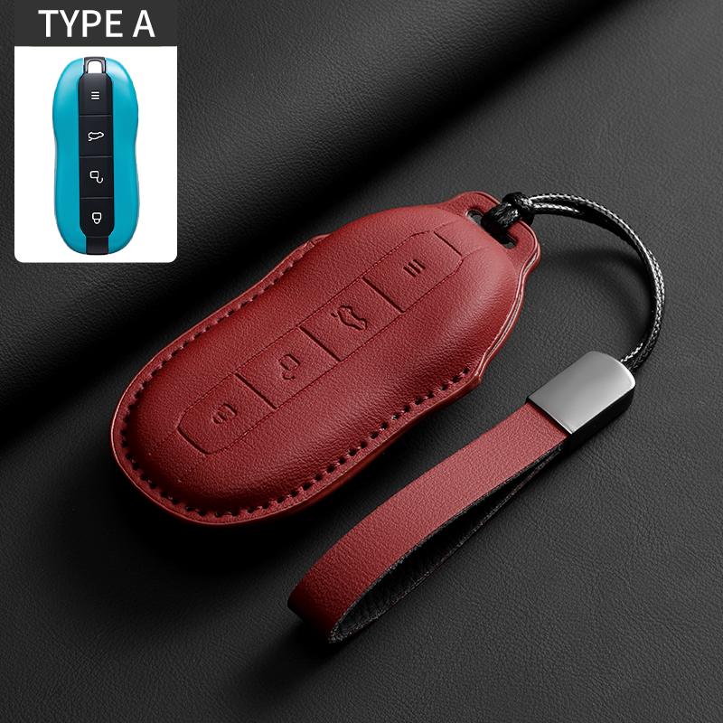 Leather Car Remote Key Case Cover For Xiaomi Su7 Yu7 Su7 Ultra Car Key Case Cover Anti-Scratch Shell Key Decorative Accessories