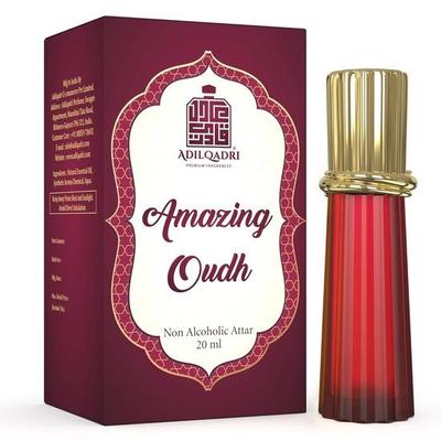 AdilQadri Men Amazing Oudh Attar | Non-Alcoholic Roll-On | Long Lasting Attar - 20 Ml