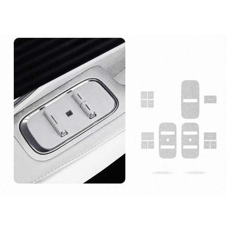 For Zeekr 8X 2026 Suede Glass Switch Window Lift Panel Trim Sticker Protection Stickers Car Accessories