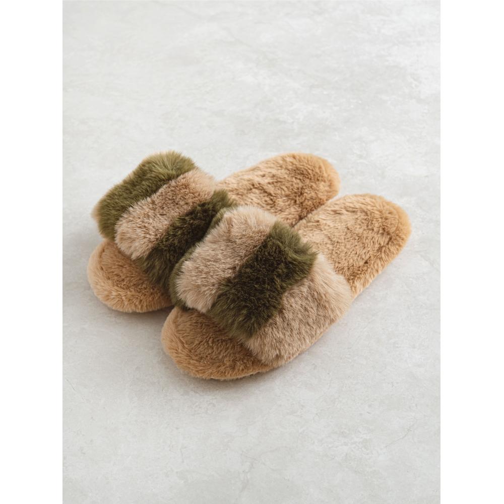 Daiso Stripe Split Living Room Shoes 230 250 Mm Khaki