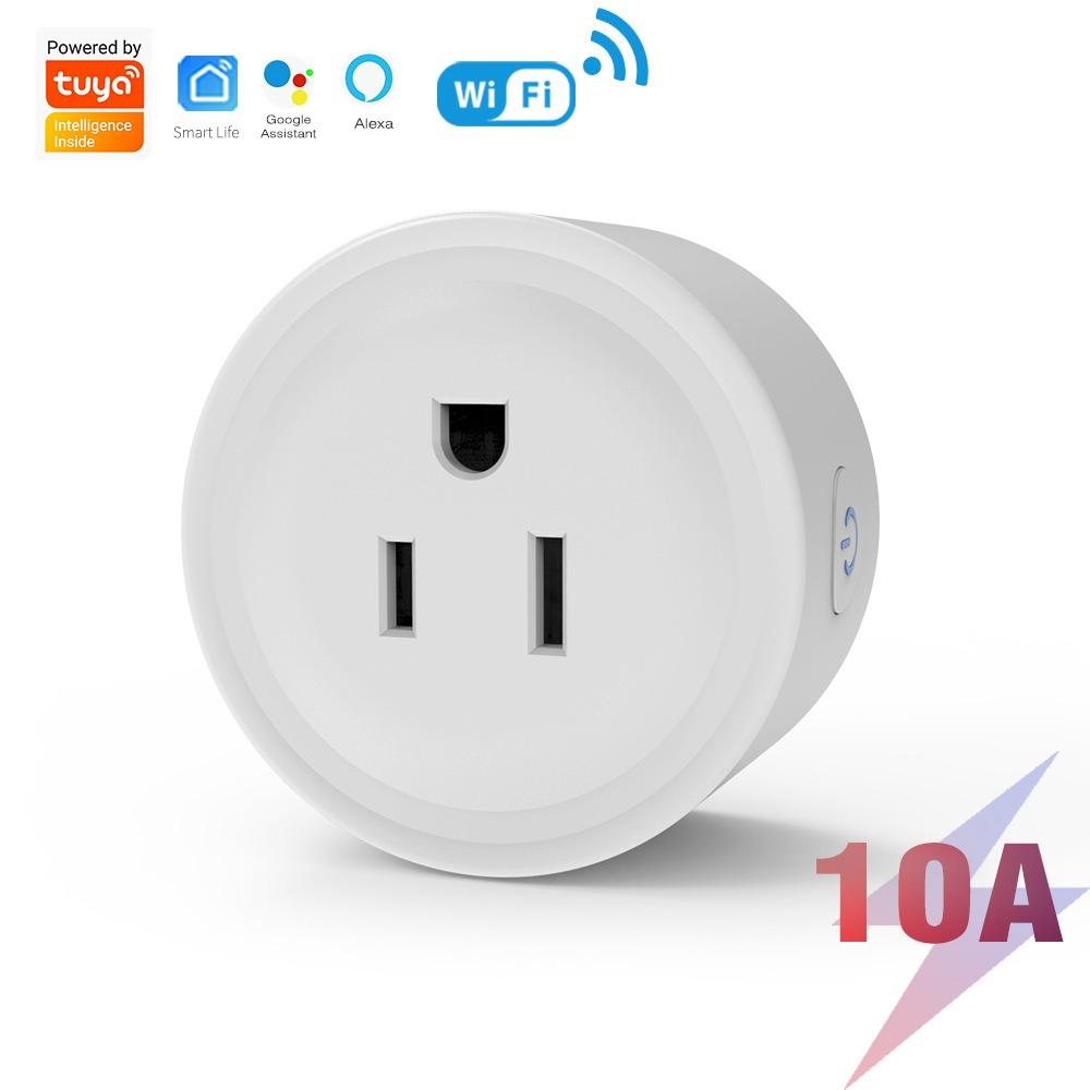 ZFSZ Smart Wi-Fi Plug - Wireless Remote Control Socket with Timer Function, Voice Control Works with Alexa & Google Home, Compact Design