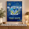 Warrington Wolves FC Custom Name Text 5D Diamond Painting Kit DIY Full Drill Diamond Art Decoration