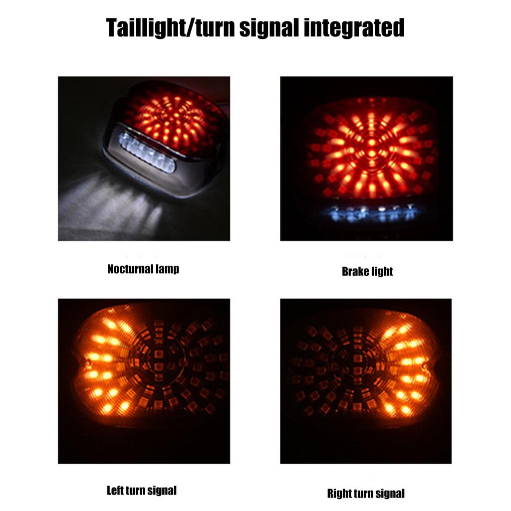 LED Tail Light Motorcycle Replacement Smoked Taillight License Plate Rear Light Integrated Brake Turn Signal Rear Lights