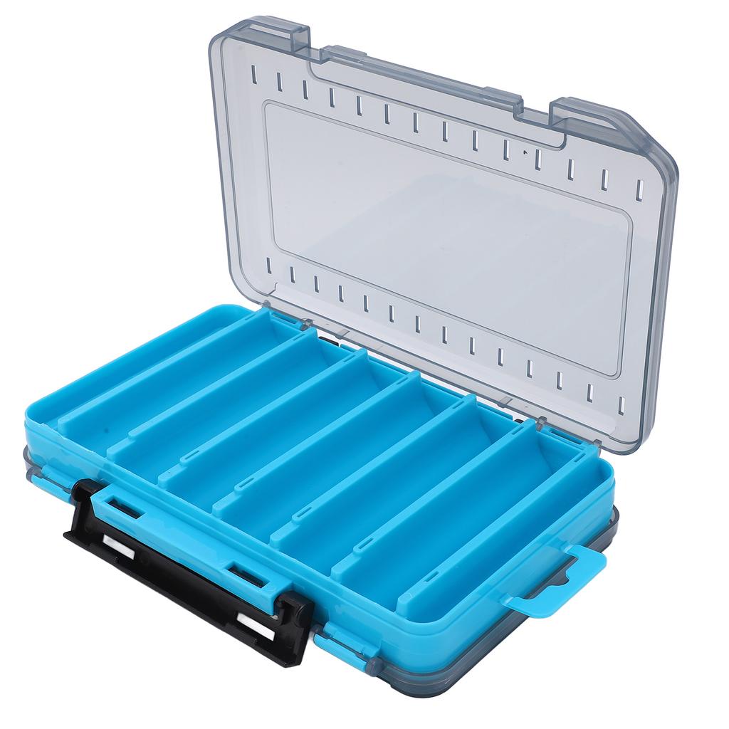 Double Sided Lure Box Breathable Ventilation Fall Protection Double Sided Fishing Box Anti Lost with Handle Fishing