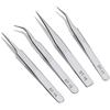 Stainless Steel Anti-iodine Tweezers Long Straight Forceps 12.5cm-30cm Straight Elbow Head Tools