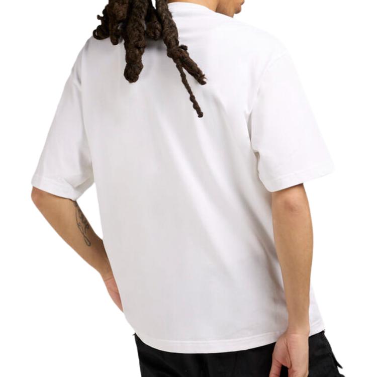 Jordan Solid Logo Crew Neck Knit Short Sleeve T-Shirt Men Tops White FN5982-100