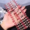 High-End Gradient Cat Eye Electroplated Red Glass Nail Tips