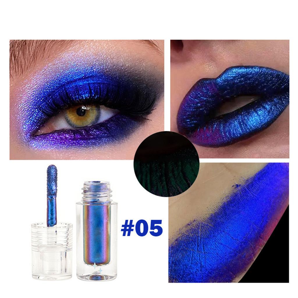 Chameleon Shimmer Liquid Eyeshadow and Lipstick - Long Lasting, Waterproof, Non-Greasy Highly Pigmented Makeup | Sparkly Finish