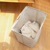 Large Capacity Waterproof Laundry Basket Cotton Linen Dirty Clothes Basket Home Organizer Bucket Foldable Sundries Storage Bag