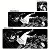 Dziewczyna Anime Czarno-Biała Podkładka pod Mysz Duża Gamingowa Antypoślizgowa Podkładka pod Mysz XXL Akcesoria do Komputera Laptop Mata na Biurko Zablokowana Krawędź Dywanik pod Mysz