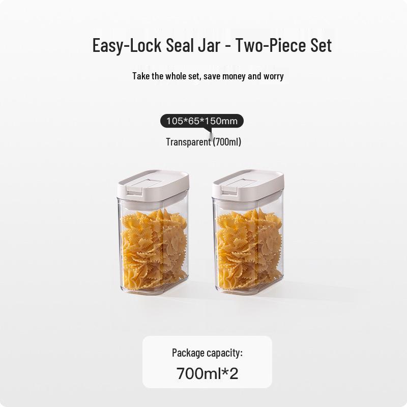 Lebensmittelechter Schnappverschluss-Behälter für Getreide und Trockenwaren - Wasserdichte und feuchtigkeitsdichte Küchenaufbewahrungsbox