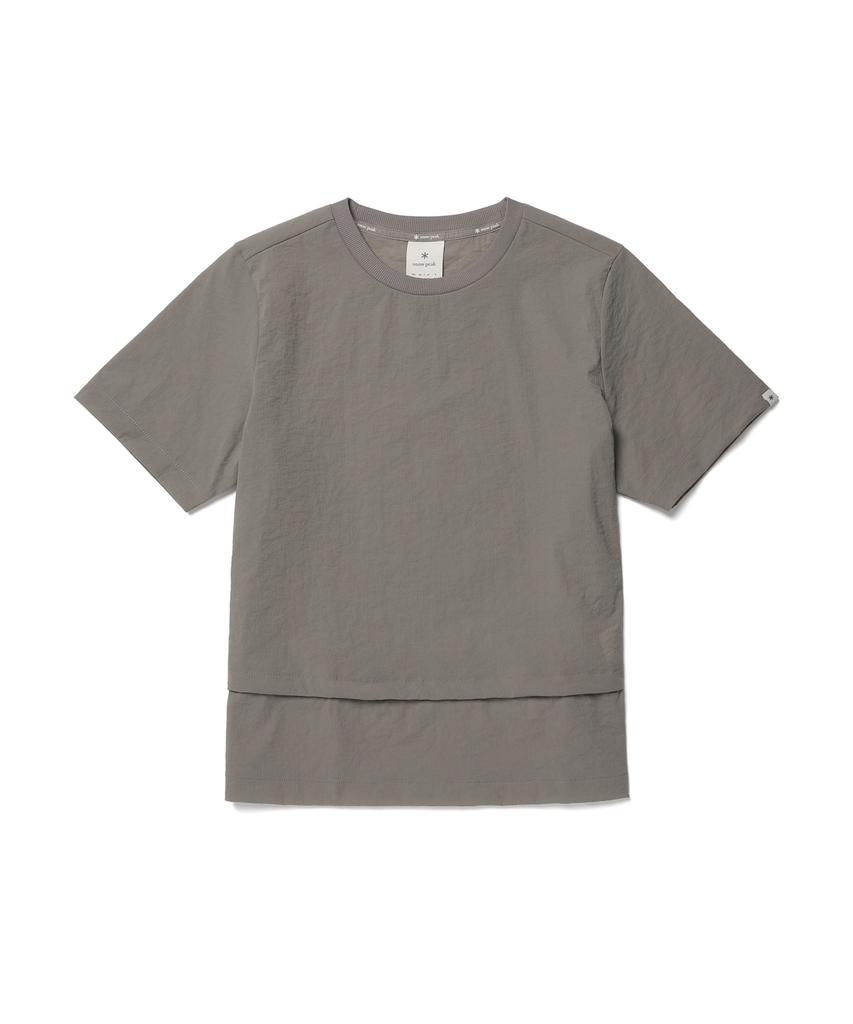 SNOWPEAK APPAREL Minute Women'S String Short Sleeve T-Shirt (S26Mwfts73) Vintage Gray
