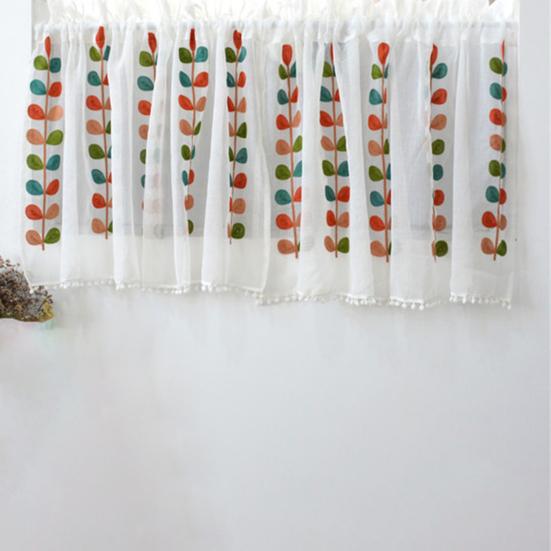 Piękne krótkie zasłony miękkie dekoracyjne lekkie małe zasłony do kawiarni