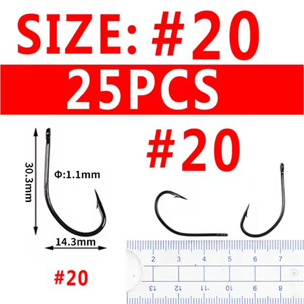 50/25PCS Multiple Purpose High Carbon Steel Fish Hook Nmyph Fly Sabiki Rig Hook Carp Fishing Hook Saltwater Jig Lure Hooks
