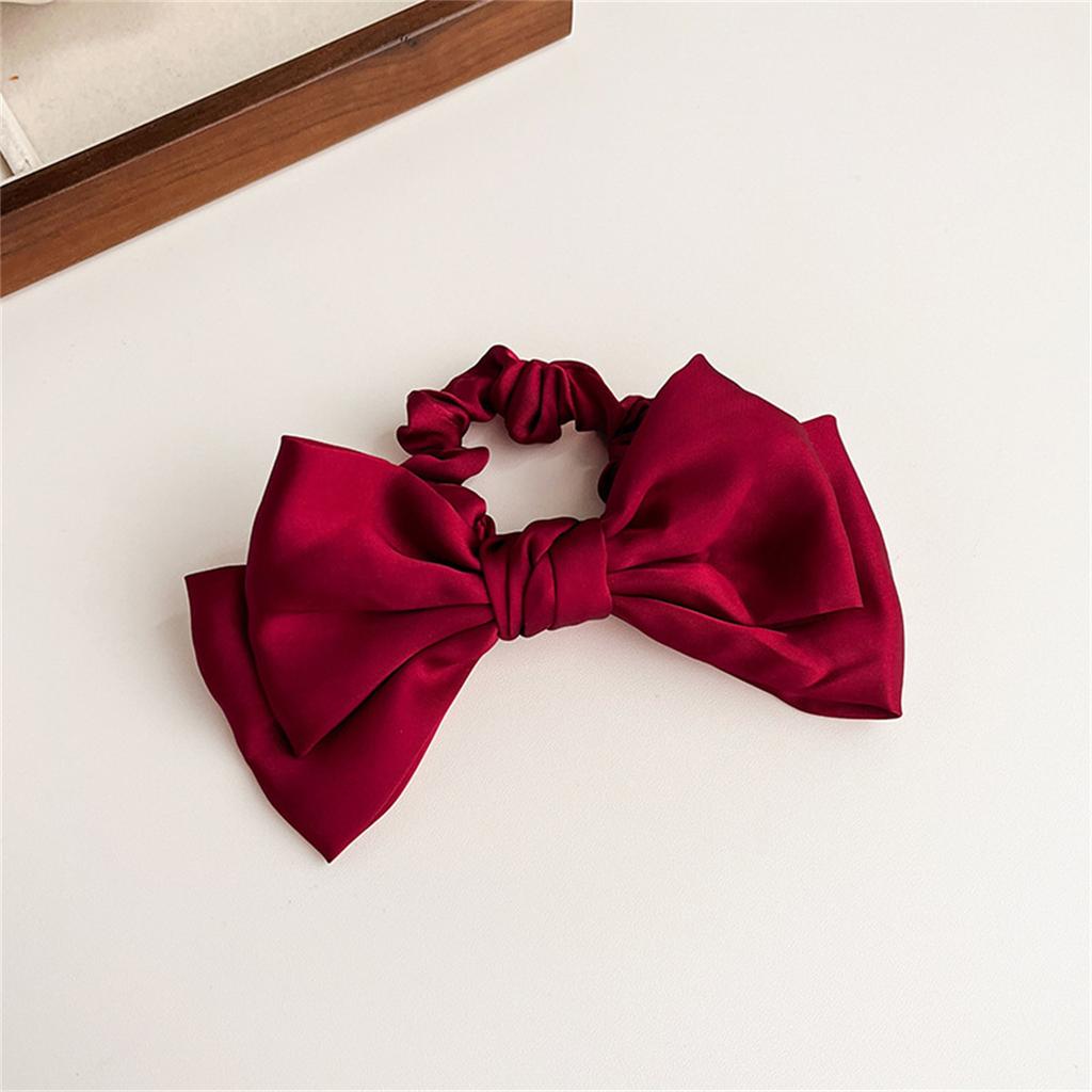 Solid Color Bow Hair Tie Hair Accessories for Women