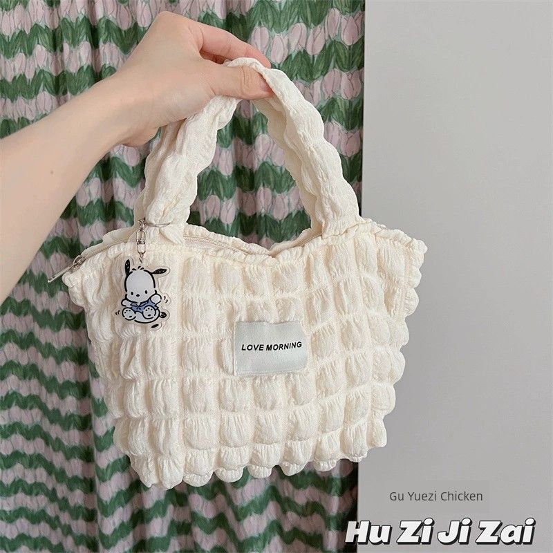 

Women s Bag South Korea Ruched Japanese Style Fresh Literature and Art Hand bag
