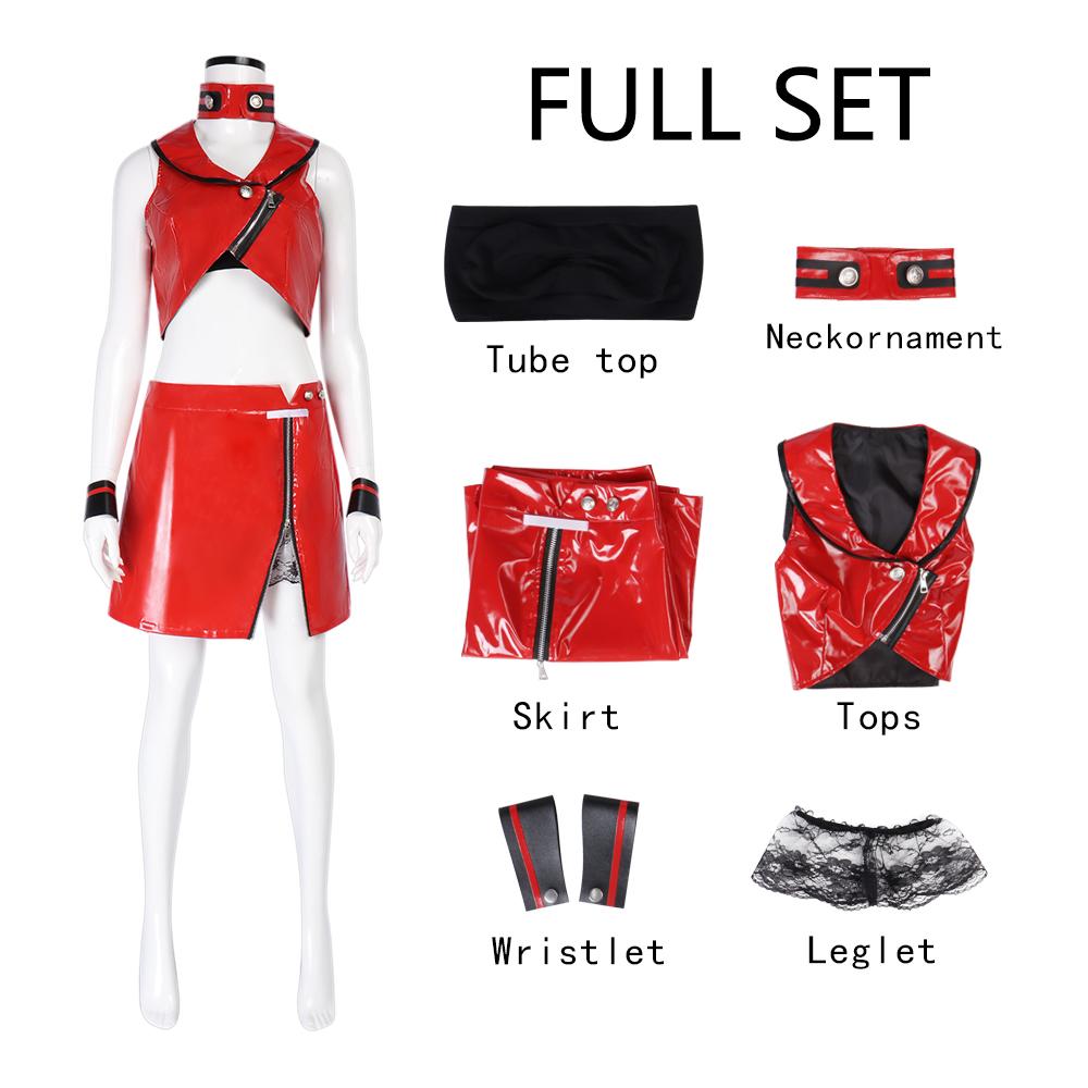 Anime VOCALOID3 Meiko Cosplay Costume Wig Meiko PU Red Uniform Christmas Halloween Formula Uniform for Women Comic Con