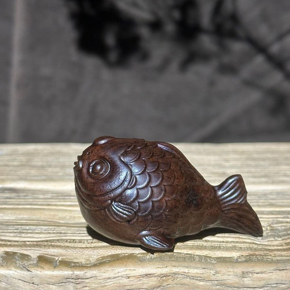 

Mini Wood Carving Ornament Lucky Charm Tea Pet Traditional Desktop Decoration Holiday Gifts 2.76x1.50x1.50 in