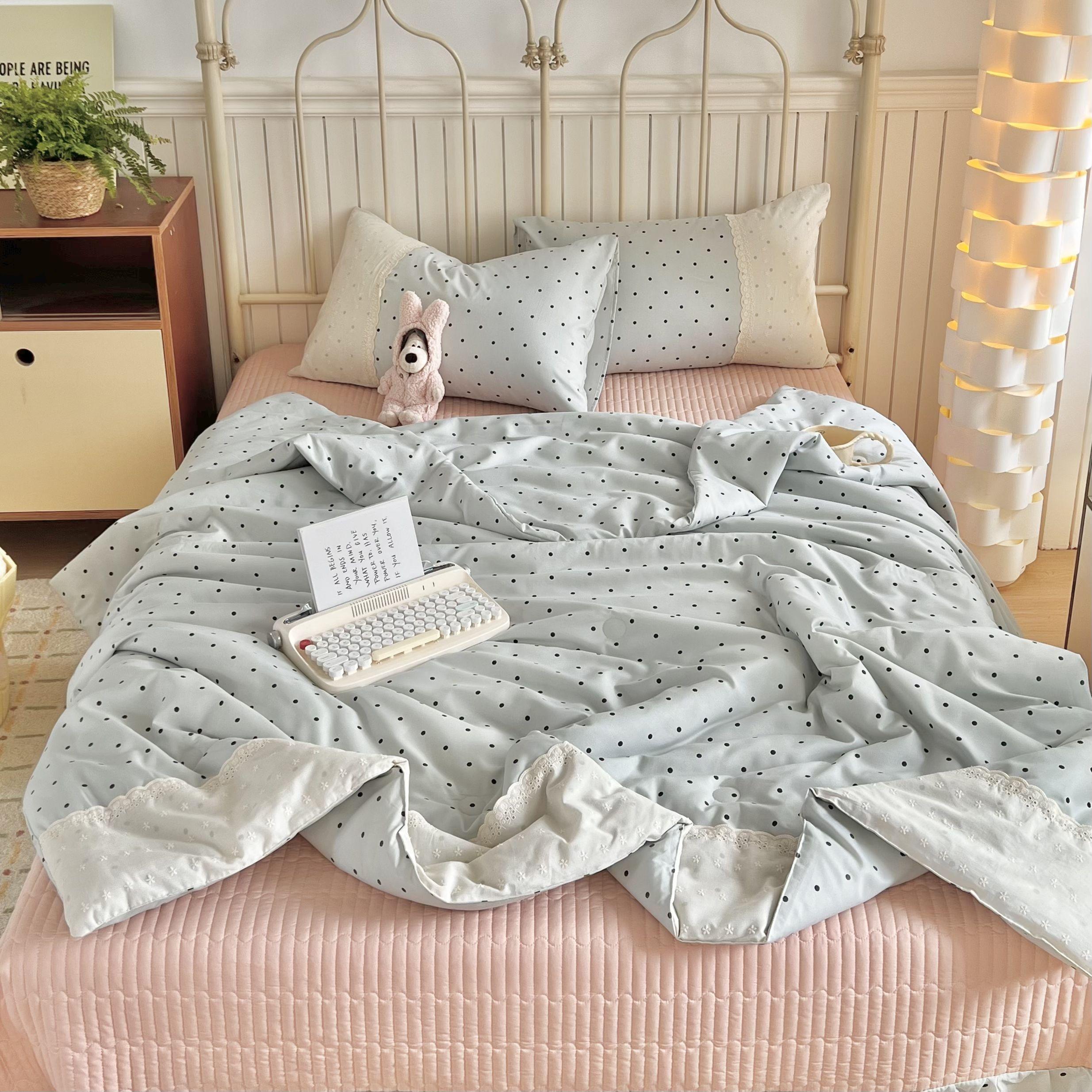 

Кровать Рюши Летнее Одеяло Девичье Общежитие Простыня Студент Стираемый 150x200cm